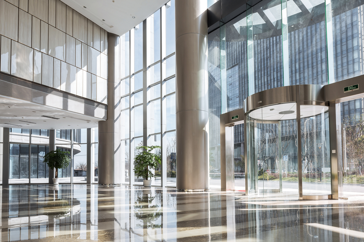 empty hall in the modern office building.